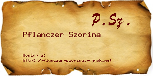 Pflanczer Szorina névjegykártya